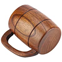 Estink Taza de cerveza de madera- hecha a mano de madera jarra de cerveza natural Cup Men Gift Eco Friendly Souvenir…
